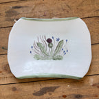 Buchan Thistle Serving  Scotland Stoneware Pottery Tray Platter
