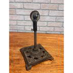 Antique Cast Iron Tabletop Microphone / Telephone Transmitter Stand