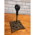 Antique Cast Iron Tabletop Microphone / Telephone Transmitter Stand