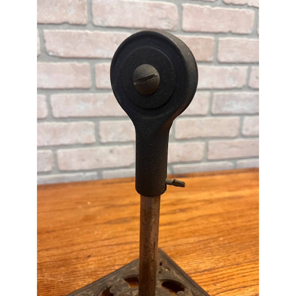 Antique Cast Iron Tabletop Microphone / Telephone Transmitter Stand