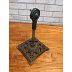 Antique Cast Iron Tabletop Microphone / Telephone Transmitter Stand