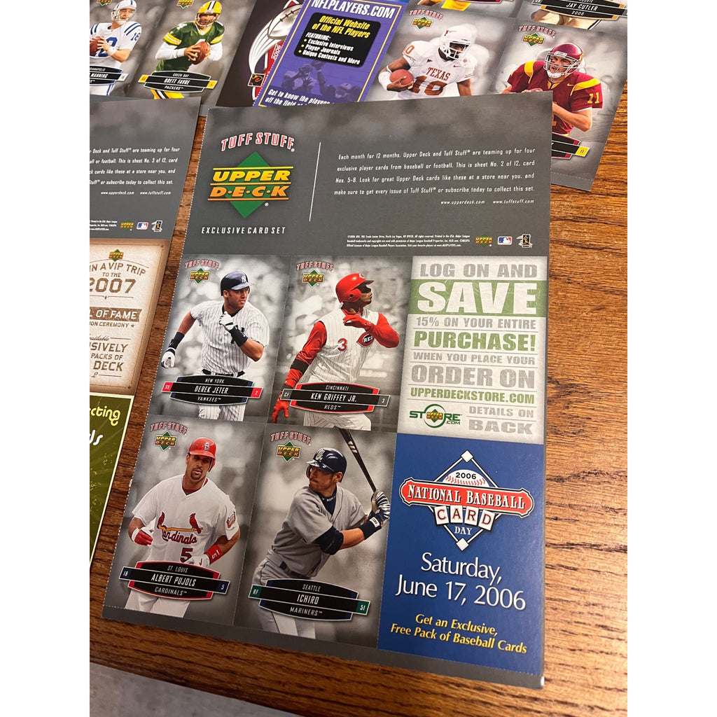 2006 Tuff Stuff/Upper Deck 48 Card Set Tom Brady, Derek Jeter, Brett Favre, Young
