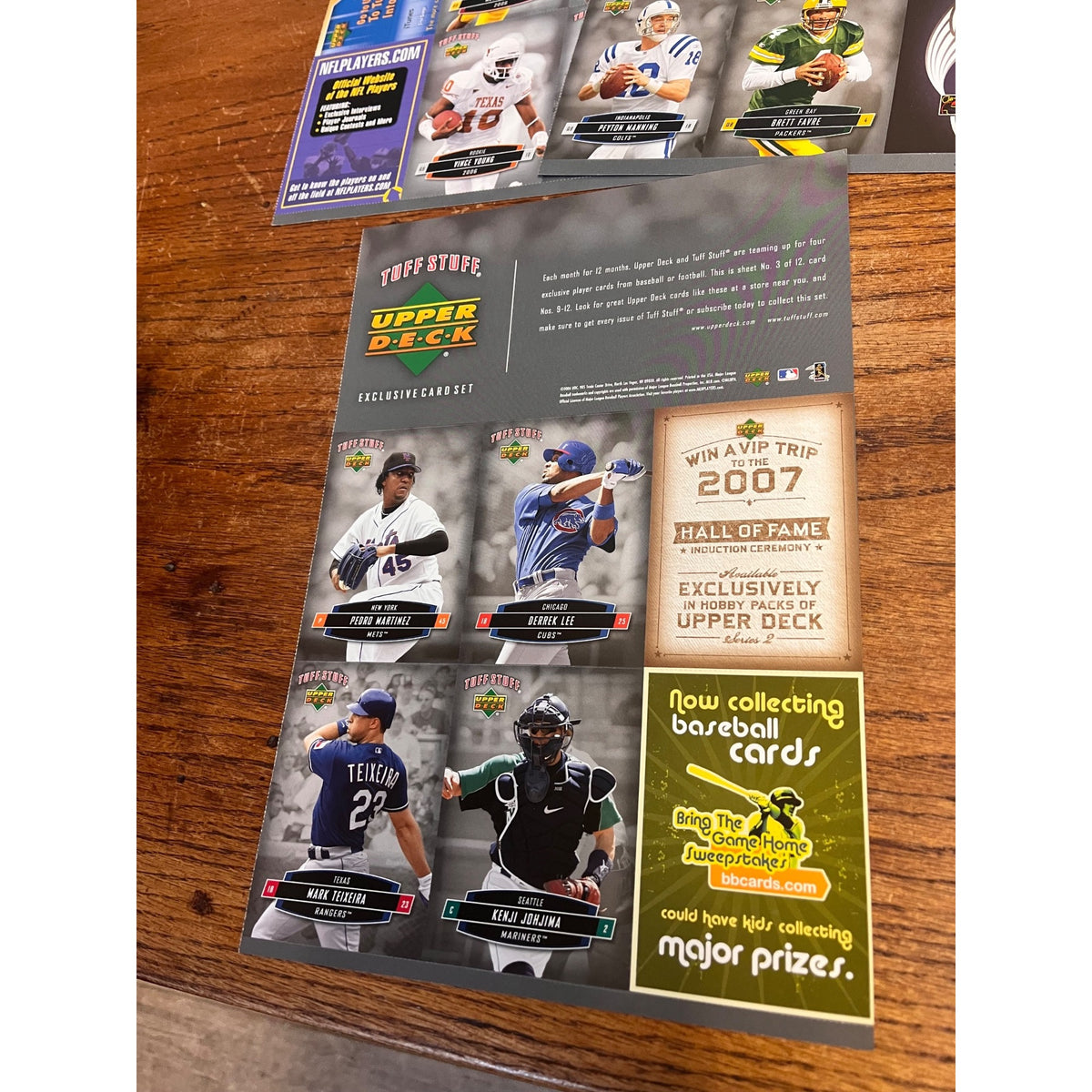 2006 Tuff Stuff/Upper Deck 48 Card Set Tom Brady, Derek Jeter, Brett Favre, Young