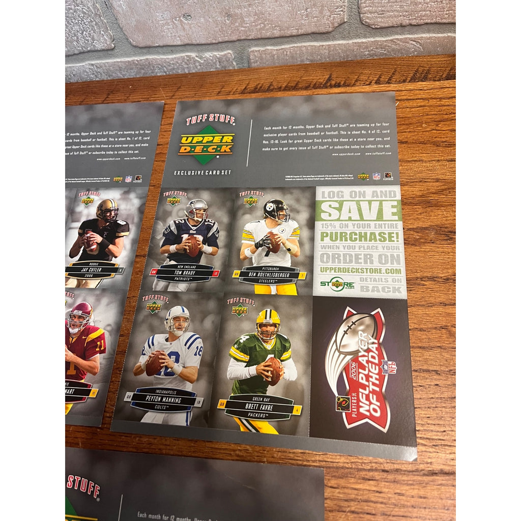 2006 Tuff Stuff/Upper Deck 48 Card Set Tom Brady, Derek Jeter, Brett Favre, Young
