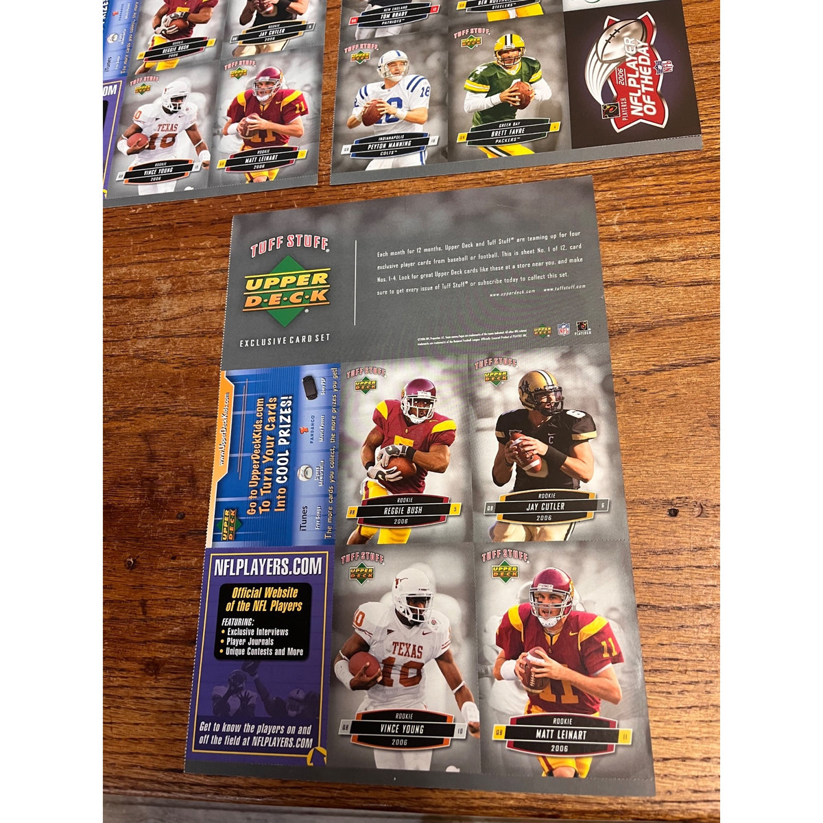 2006 Tuff Stuff/Upper Deck 48 Card Set Tom Brady, Derek Jeter, Brett Favre, Young