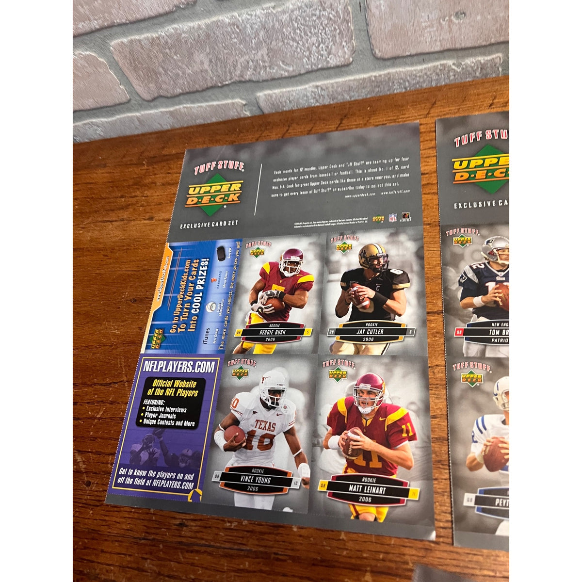 2006 Tuff Stuff/Upper Deck 48 Card Set Tom Brady, Derek Jeter, Brett Favre, Young