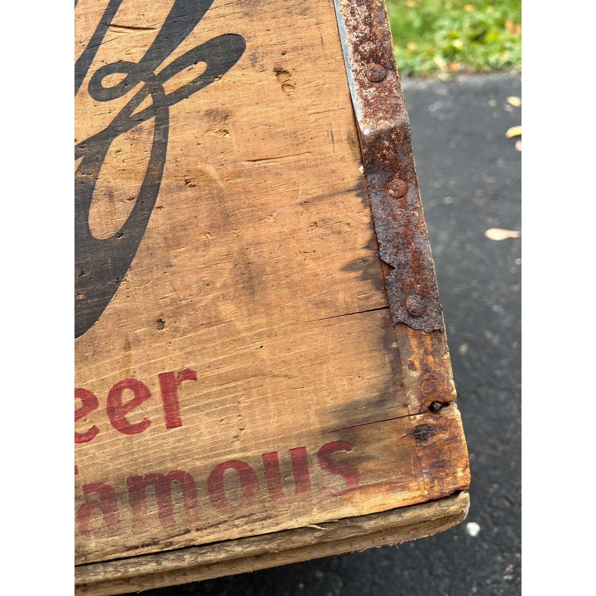 Vintage Schlitz Brewing Co. Milwaukee WI Wooden Beer Crate Bottle Case