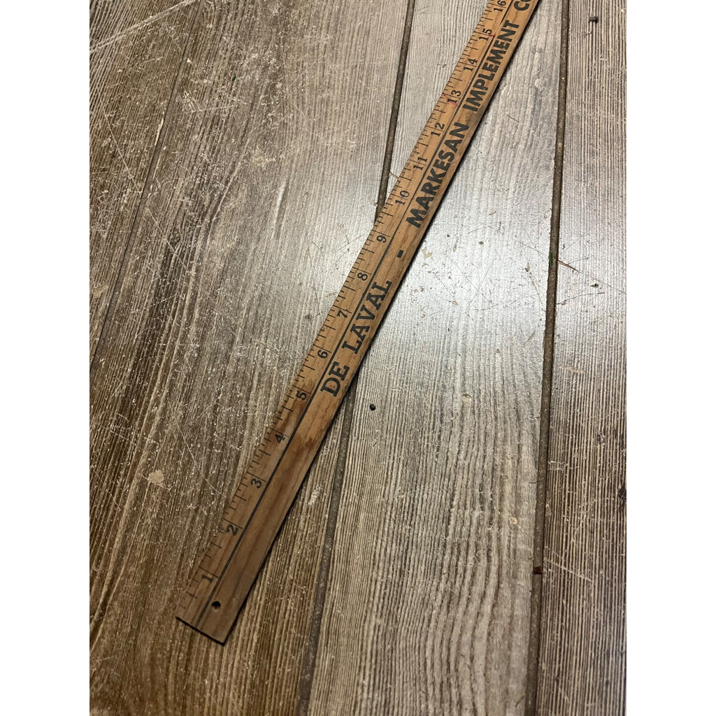Vintage Case De Laval Wooden 36" Measuring Yardstick Farm Advertising Wisconsin