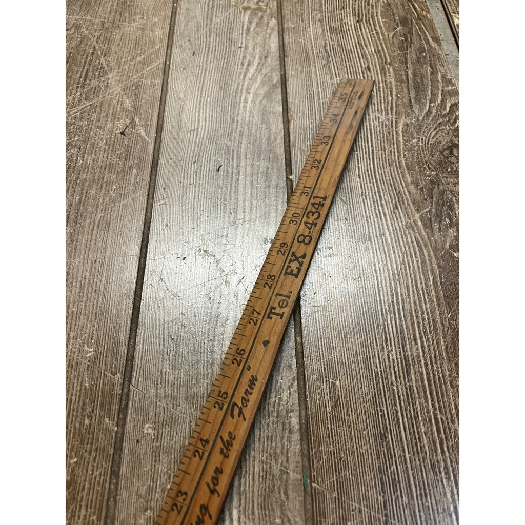 Vintage Case De Laval Wooden 36" Measuring Yardstick Farm Advertising Wisconsin