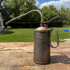 Vintage Dutton Lainson Golden Rod Oil Can Flexible Spout 1 quart Thumb Pump