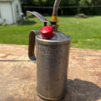 Vintage Dutton Lainson Golden Rod Oil Can Flexible Spout 1 quart Thumb Pump