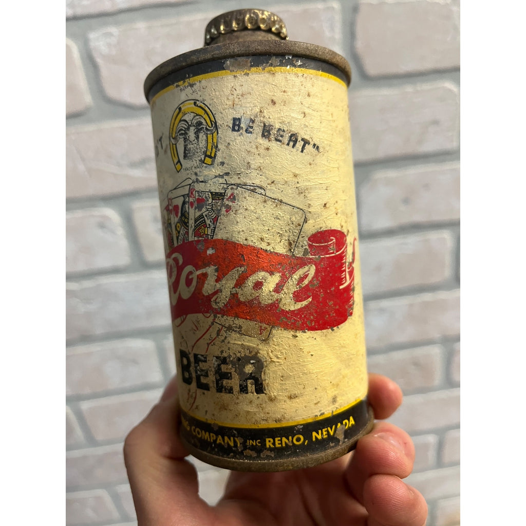 RARE Vintage 1930s Royal Beer Cone Top Beer Can - Reno Brewing Co. Nevada READ
