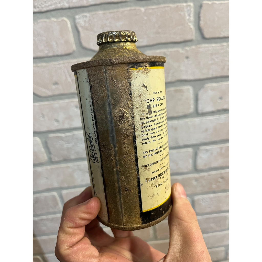 RARE Vintage 1930s Royal Beer Cone Top Beer Can - Reno Brewing Co. Nevada READ