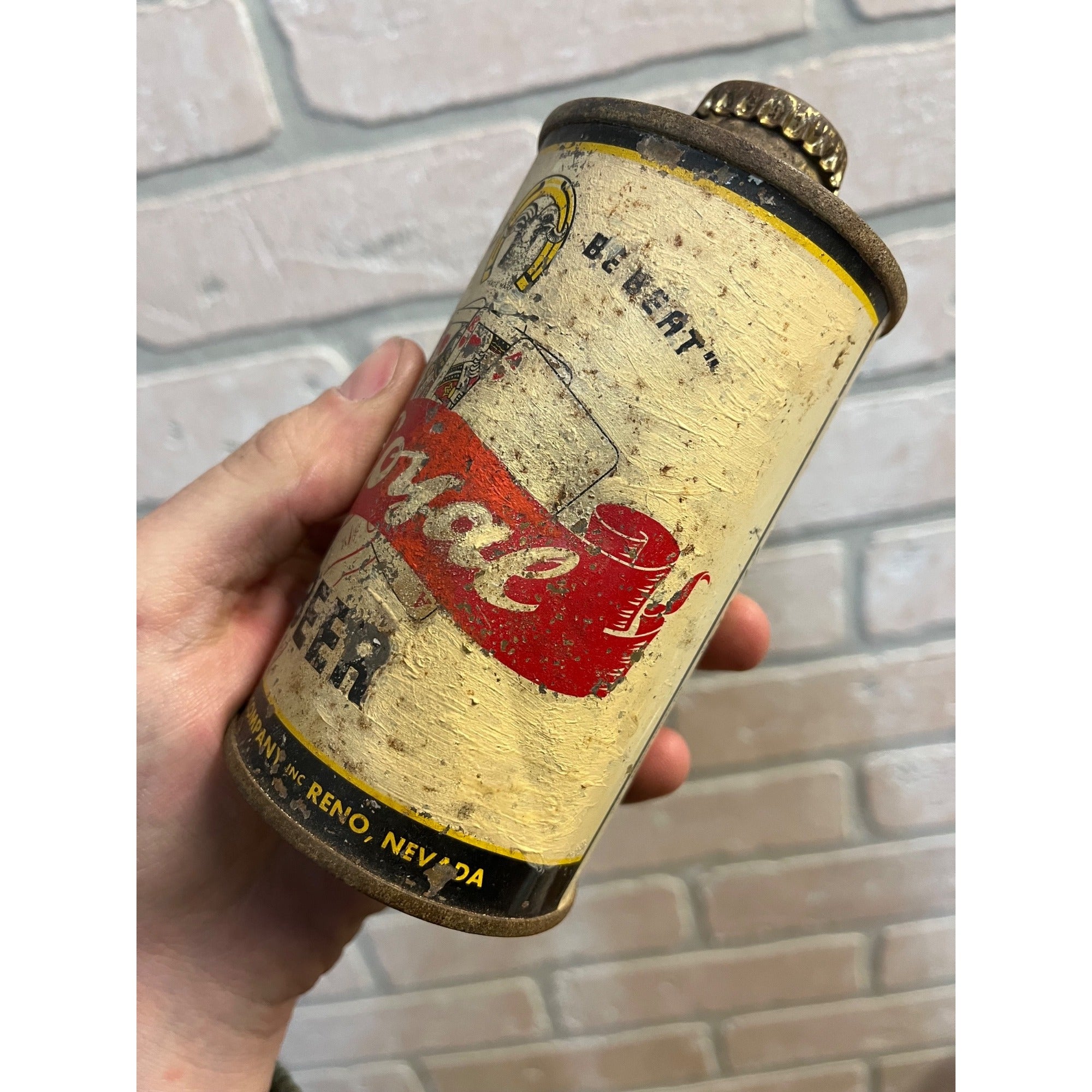 RARE Vintage 1930s Royal Beer Cone Top Beer Can - Reno Brewing Co. Nevada READ