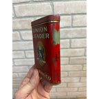 Vintage Union Leader Tobacco Tin Empty Vertical Pocket Pipe Mixture Can