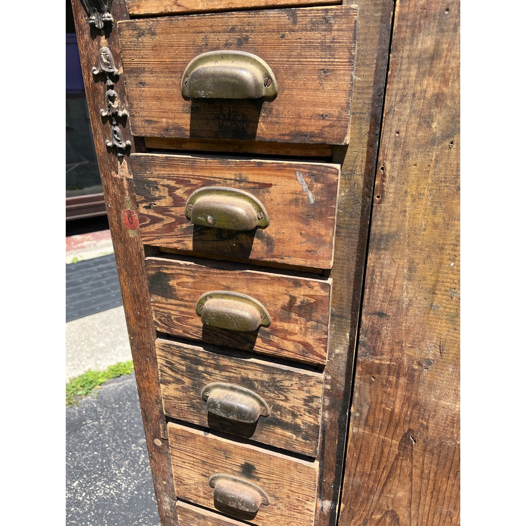Antique Primitive Folk Art Owl Cabinet Repurposed Mills Owl Slot Machine Tool Chest