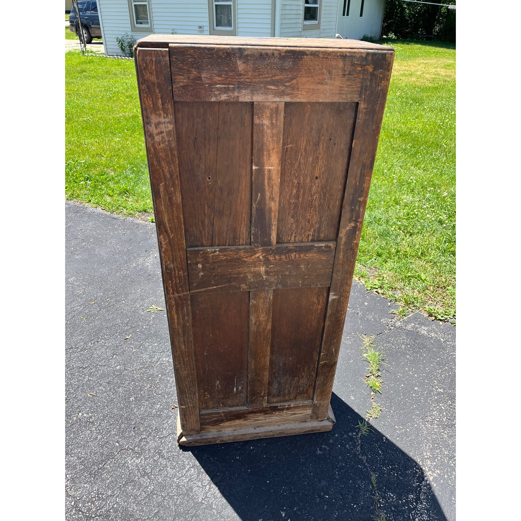 Antique Primitive Folk Art Owl Cabinet Repurposed Mills Owl Slot Machine Tool Chest