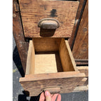 Antique Primitive Folk Art Owl Cabinet Repurposed Mills Owl Slot Machine Tool Chest