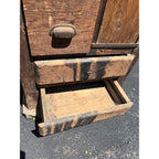 Antique Primitive Folk Art Owl Cabinet Repurposed Mills Owl Slot Machine Tool Chest