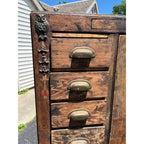 Antique Primitive Folk Art Owl Cabinet Repurposed Mills Owl Slot Machine Tool Chest