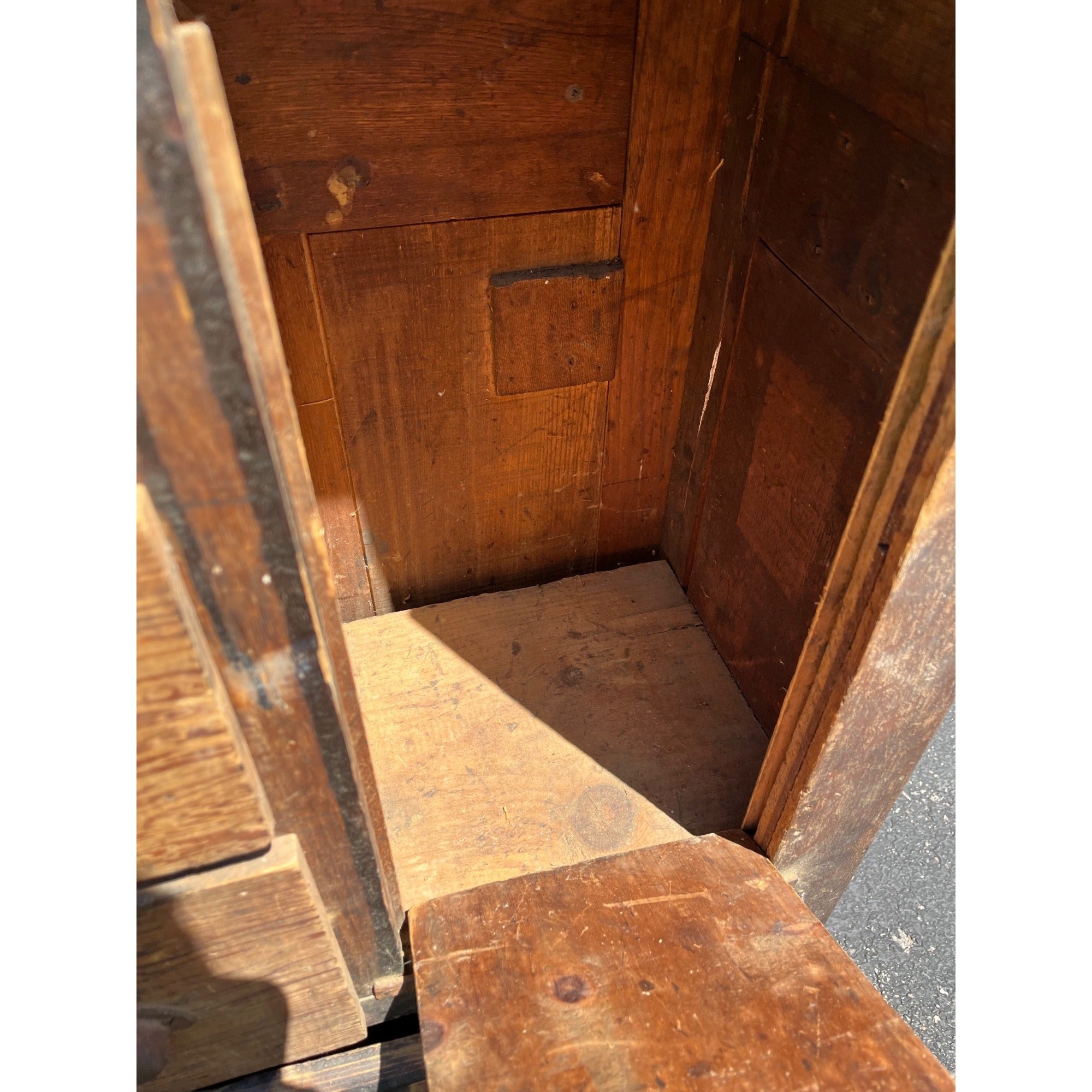 Antique Primitive Folk Art Owl Cabinet Repurposed Mills Owl Slot Machine Tool Chest