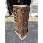 Antique Primitive Folk Art Owl Cabinet Repurposed Mills Owl Slot Machine Tool Chest