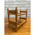 Vintage Strombecker Wooden Doll Furniture Lot Bunk Bed, Single Bed, & Chair