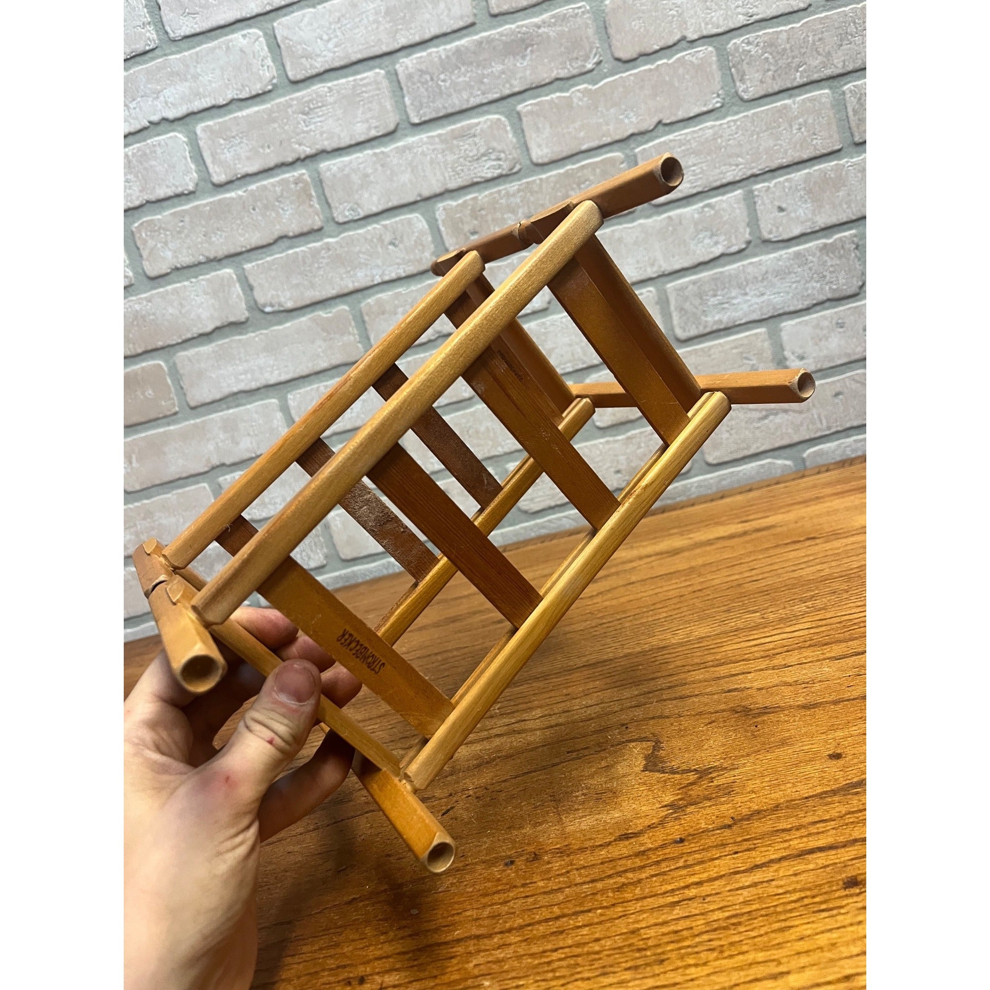 Vintage Strombecker Wooden Doll Furniture Lot Bunk Bed, Single Bed, & Chair