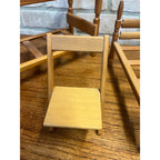 Vintage Strombecker Wooden Doll Furniture Lot Bunk Bed, Single Bed, & Chair