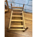 Vintage Strombecker Wooden Doll Furniture Lot Bunk Bed, Single Bed, & Chair