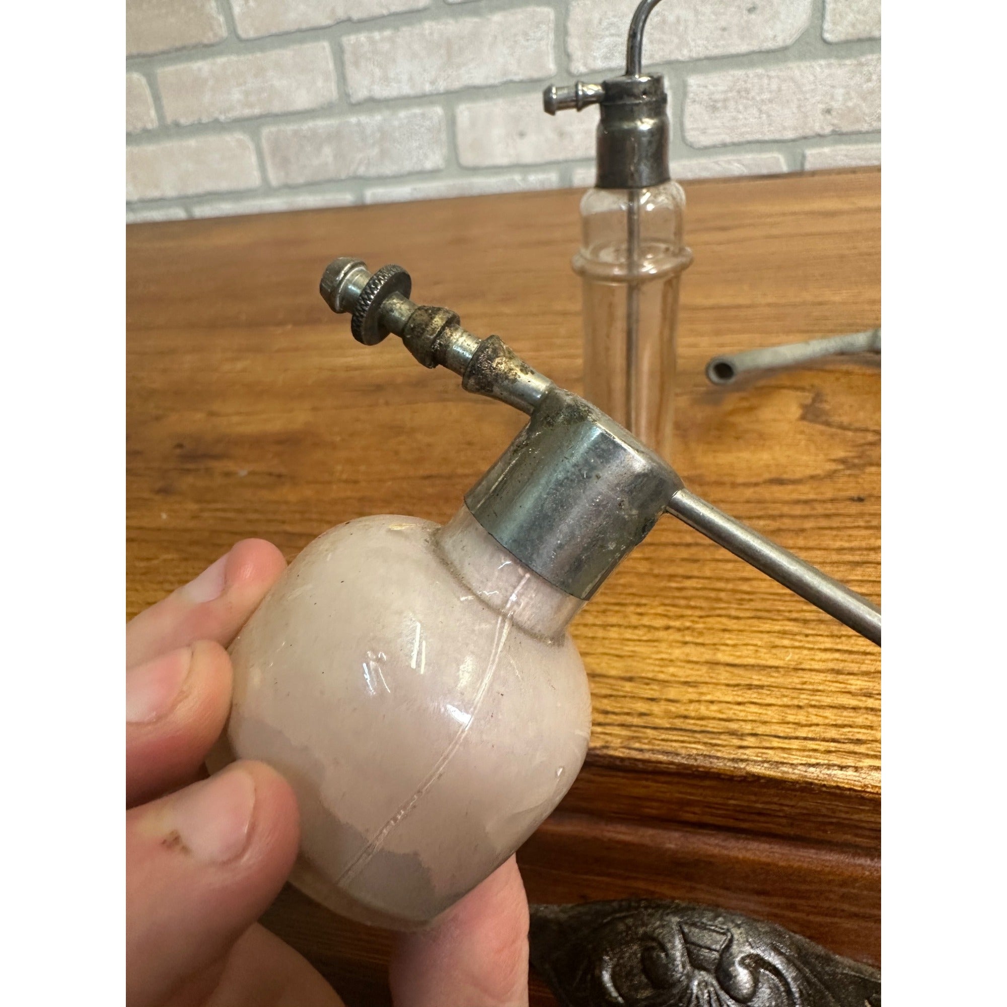 Vintage Lot (2) Devilbiss Glass Atomizer Perfume Bottles