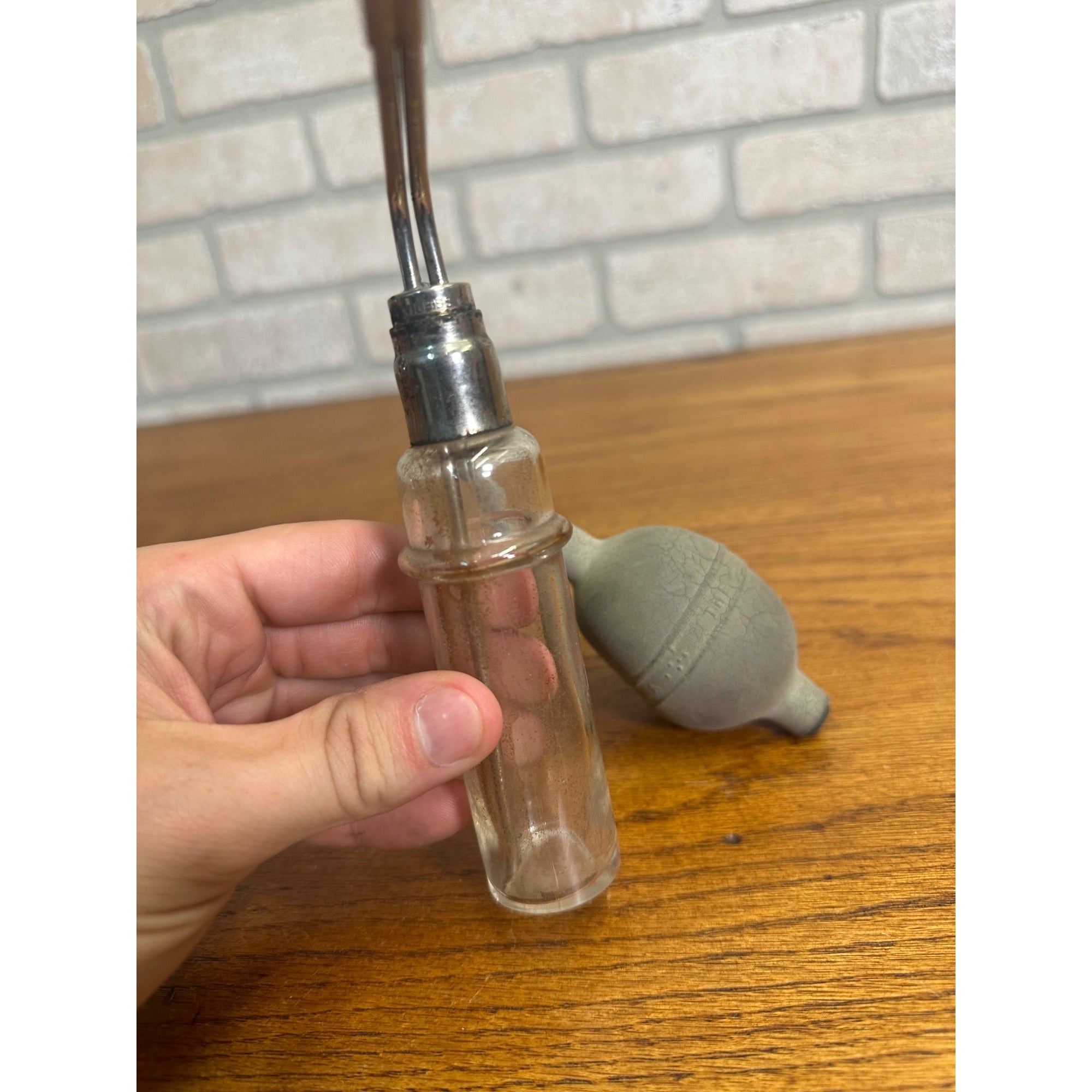 Vintage Lot (2) Devilbiss Glass Atomizer Perfume Bottles