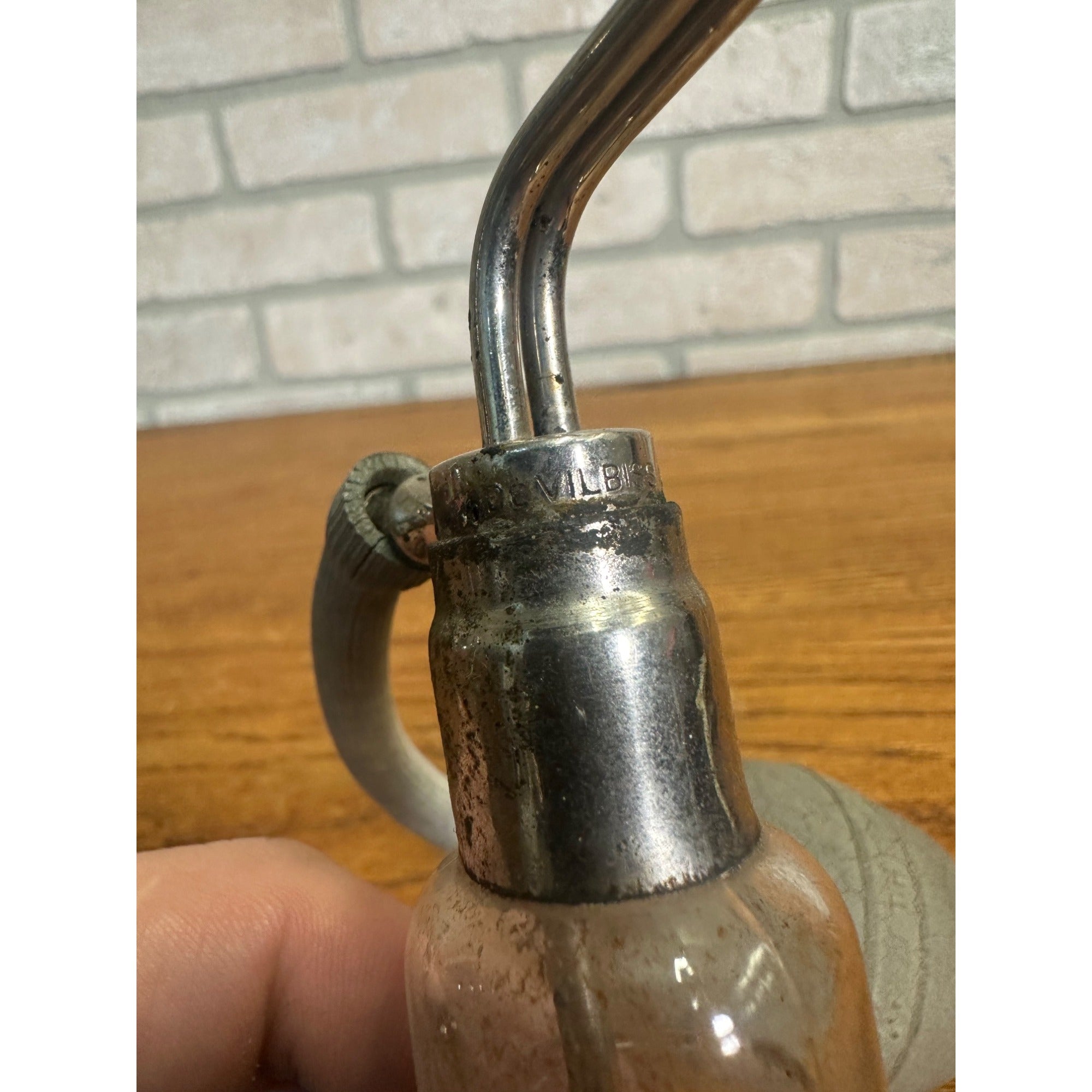 Vintage Lot (2) Devilbiss Glass Atomizer Perfume Bottles