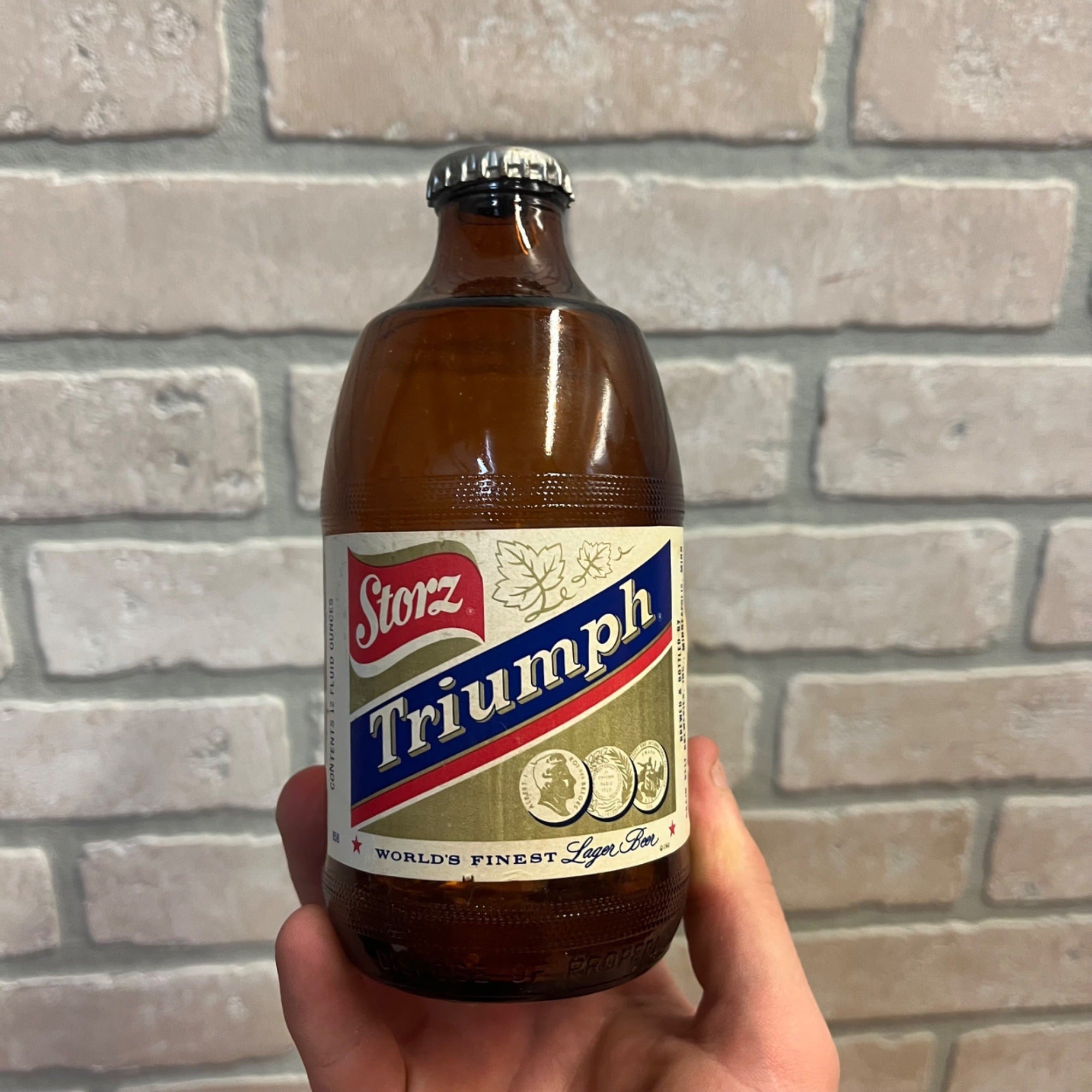 Storz Triumph Worlds Finest Lager Beer Grain Belt Minneapolis 12 Oz Vintage Bottle Shorty