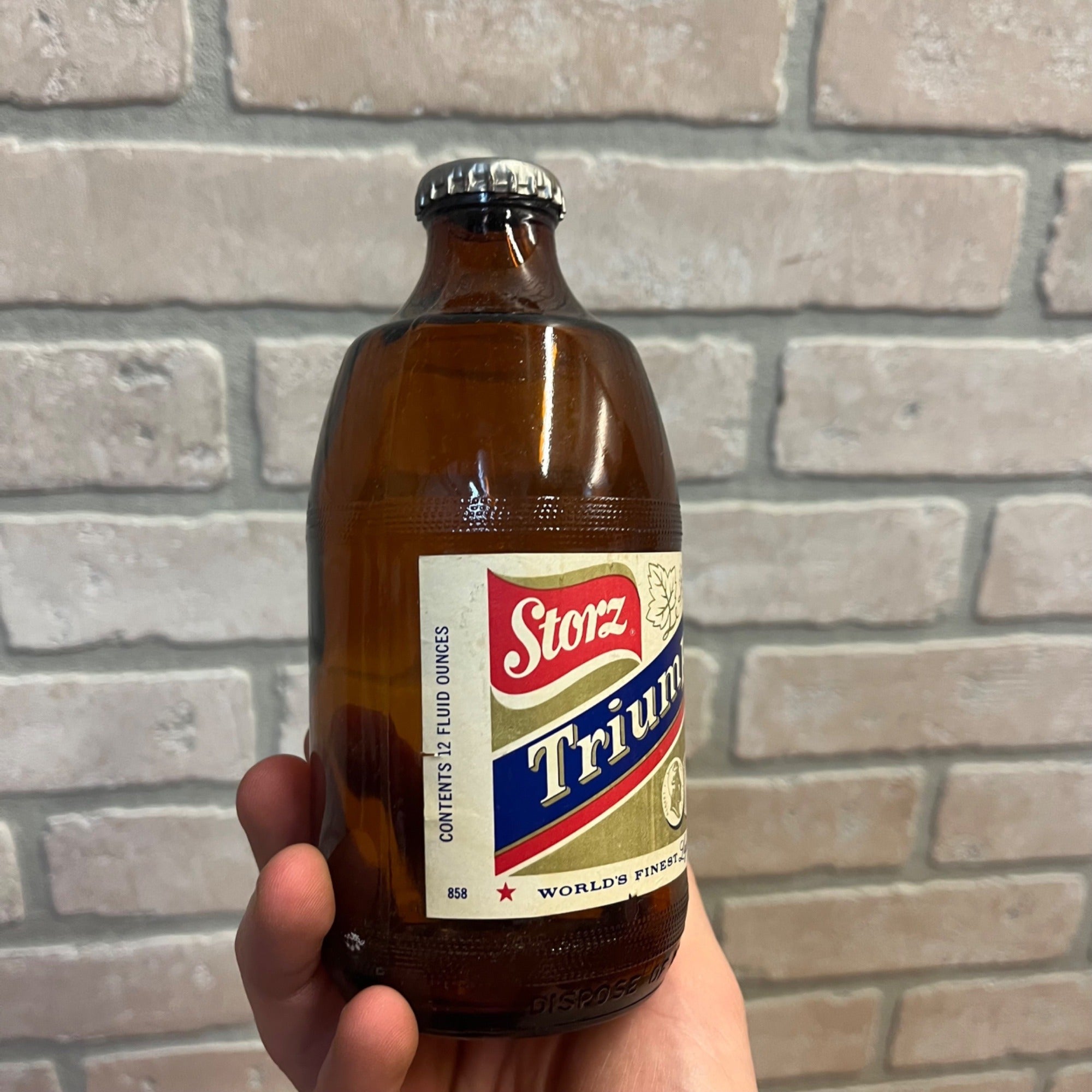 Storz Triumph Worlds Finest Lager Beer Grain Belt Minneapolis 12 Oz Vintage Bottle Shorty