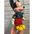 Vintage Mickey Mouse Doll or Figure Plastic Body and Rubber Head Walt Disney Hong Kong Circa 1960