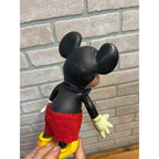 Vintage Mickey Mouse Doll or Figure Plastic Body and Rubber Head Walt Disney Hong Kong Circa 1960