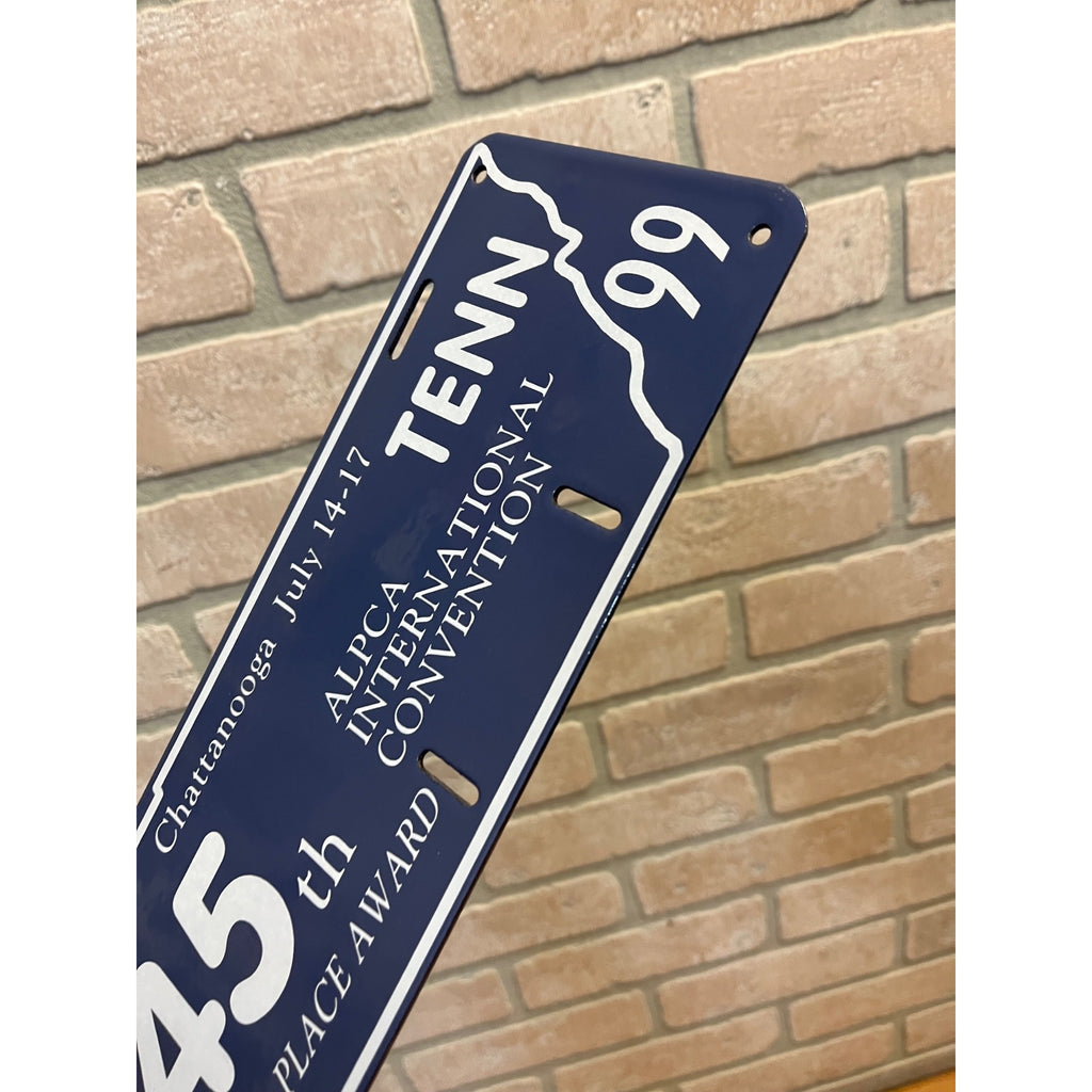 45th ALPCA International Convention 2nd Place 1999 Tenn Porcelain License Plate
