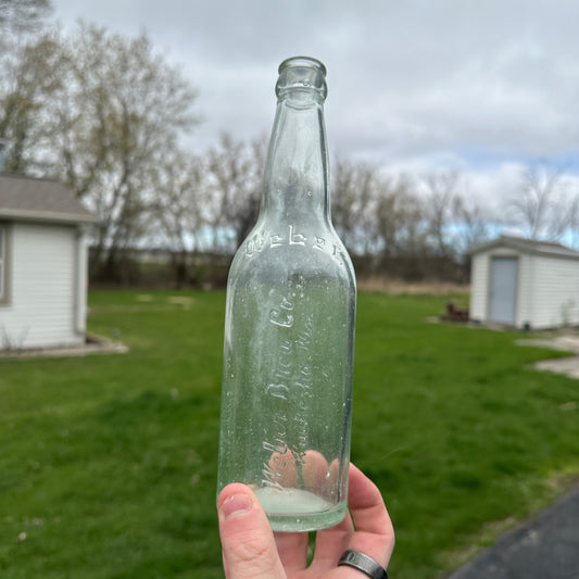 Vintage Weber Brew Co. Waukesha Wisconsin Beer Bottle Embossed