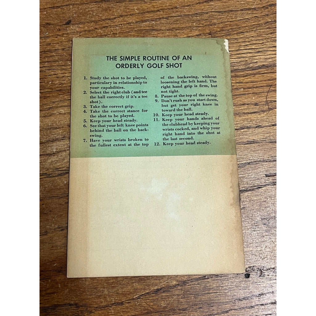 Vintage 1956 Tommy Armour How to Play Your Best Golf Booklet 15pg