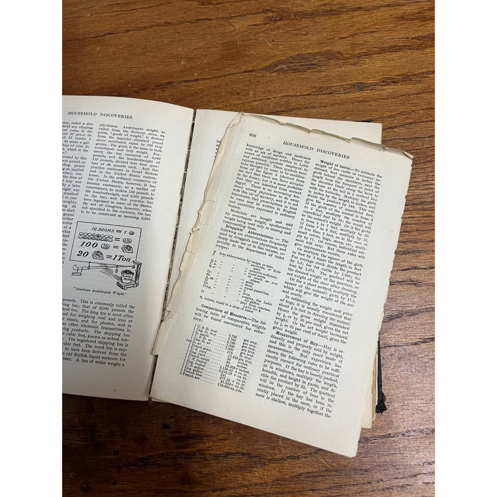 Household Discoveries & Mrs Curtis's Cookbook - Sidney Morse 1909 Hardcover Book