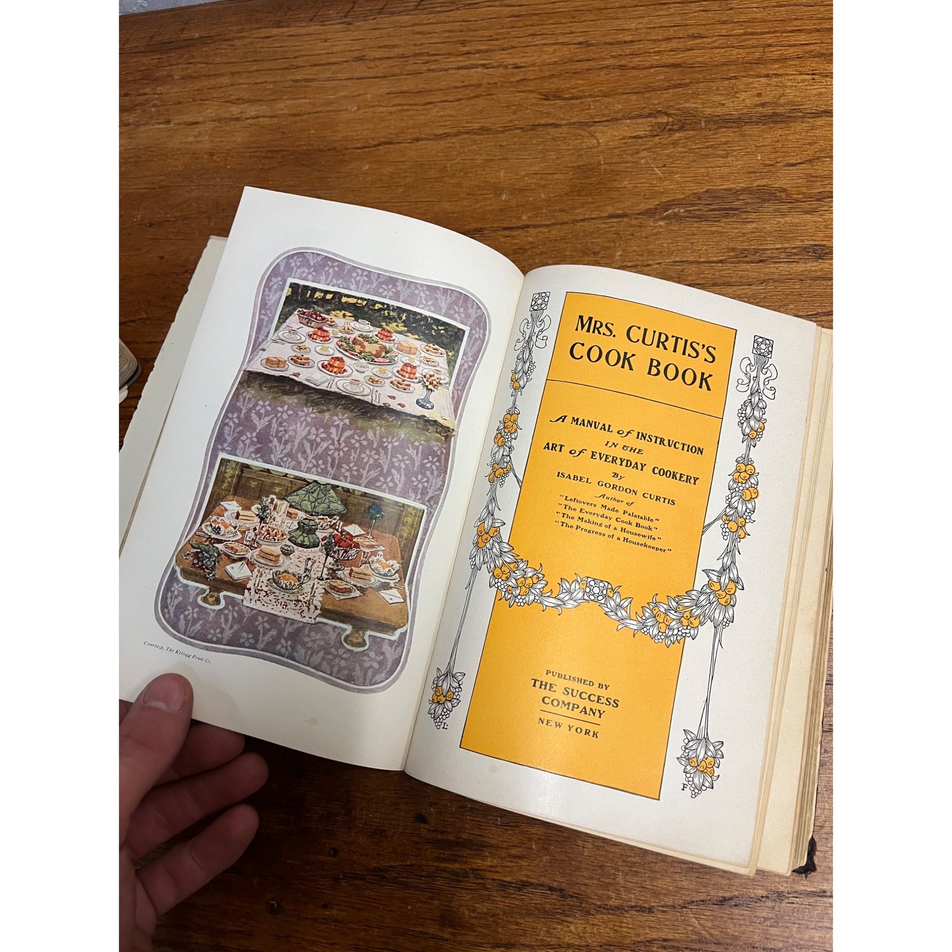 Household Discoveries & Mrs Curtis's Cookbook - Sidney Morse 1909 Hardcover Book