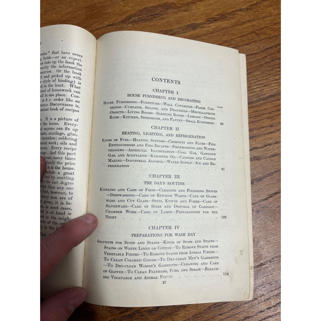Household Discoveries & Mrs Curtis's Cookbook - Sidney Morse 1909 Hardcover Book