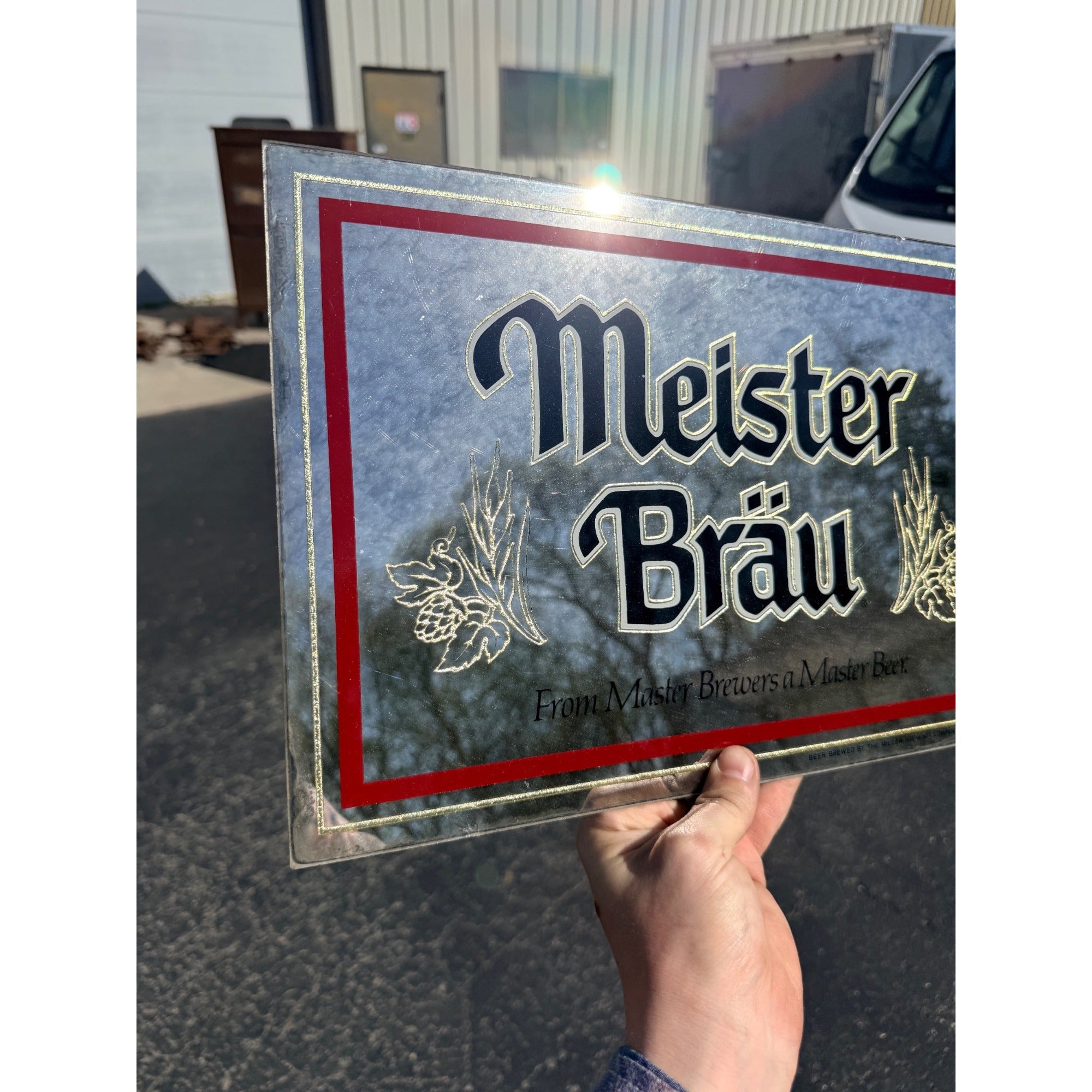Vintage Miller Meister Brau From Master Brewers Bar Mirror Sign