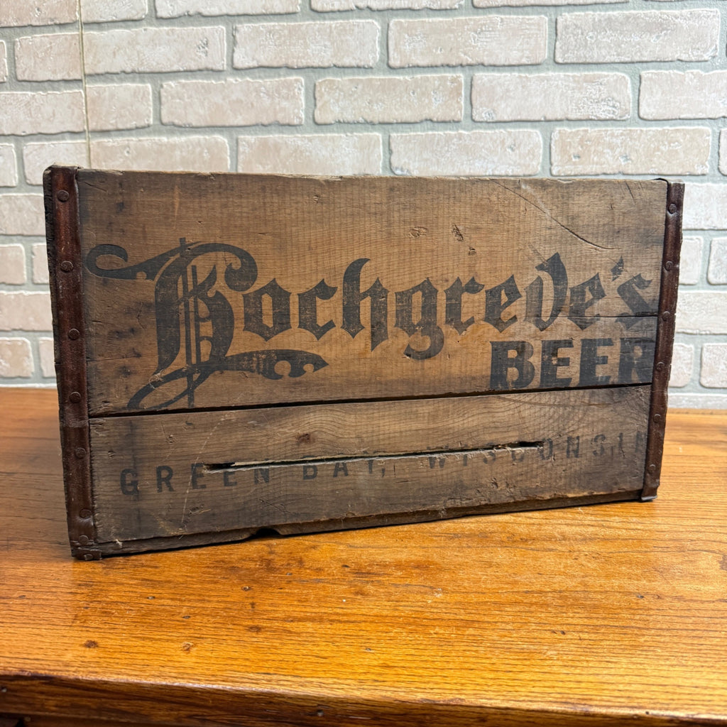 Vintage Wooden Beer Crate Hochgreve’s Brewing Green Bay Wisconsin Wood Box