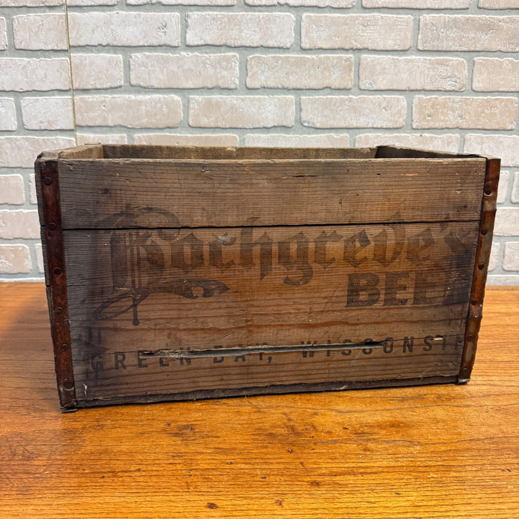 Vintage Wooden Beer Crate Hochgreve’s Brewing Green Bay Wisconsin Wood Box
