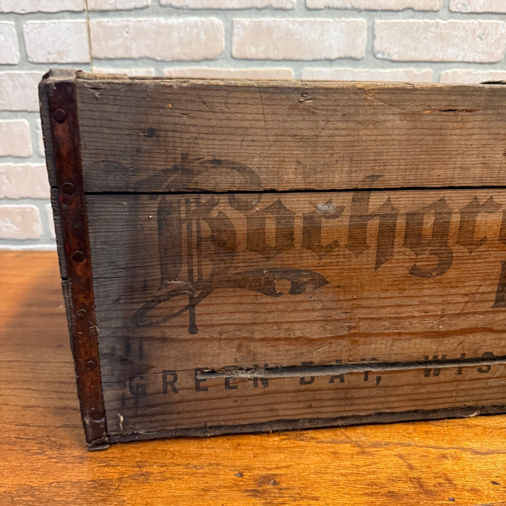 Vintage Wooden Beer Crate Hochgreve’s Brewing Green Bay Wisconsin Wood Box