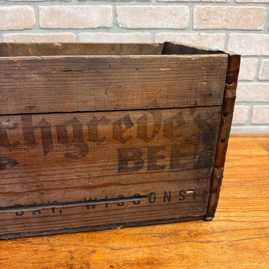 Vintage Wooden Beer Crate Hochgreve’s Brewing Green Bay Wisconsin Wood Box