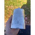Orvis Sheffield England 8oz Etched Pewter Flask Fly Fishing Theme