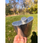 Orvis Sheffield England 8oz Etched Pewter Flask Fly Fishing Theme